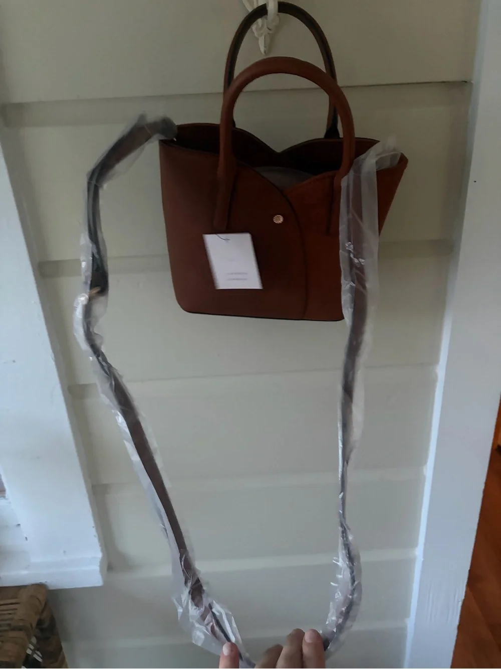 LC Lauren Conrad Cognac Brown Structured Tote